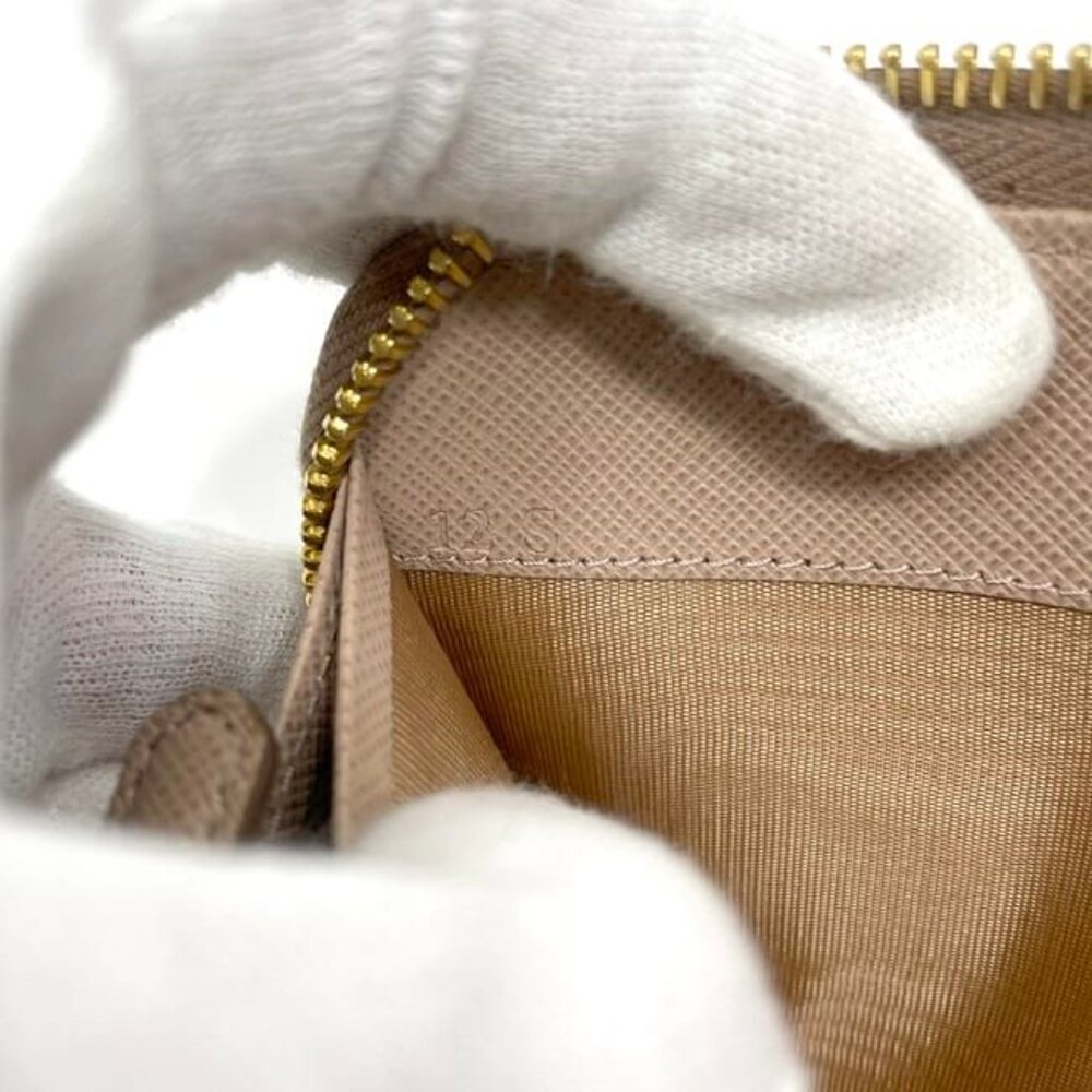 Prada Round Zipper Long Wallet Beige 1 Ml506 Wallet - Picture 7 of 10